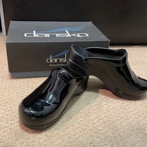 Dansko Sonja Black Patent Clog